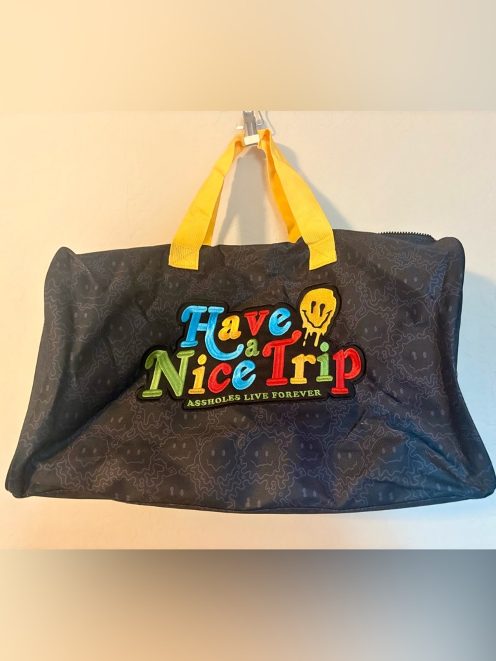 Assholes Live Forever Have a Nice Trip Multicolor Duffel Bag